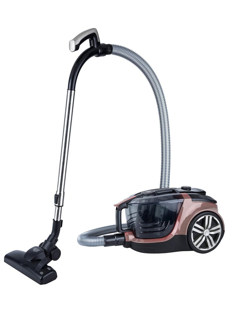 Karaca Karaja Gold Floor Vacuum Cleaner 900 W Rose Gold, Sanitary Filter, Floor Nozzle for Hard Floors and Carpets, Strong Suction Performance, Long Cable, Crevice Tool, Rose Gold by Karaja 153.03.06.7770  - Image 4