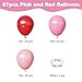 YMSZ Red and Pink Balloons Valentines Balloons 67pcs 12 Inch Pink and Red Balloon for Birthday Valentines Anniversary Party Decorations - Image 4