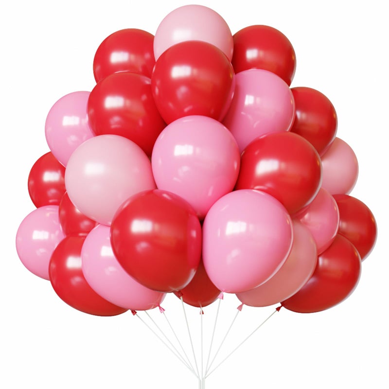 YMSZ Red and Pink Balloons Valentines Balloons 67pcs 12 Inch Pink and Red Balloon for Birthday Valentines Anniversary Party Decorations - Image 3