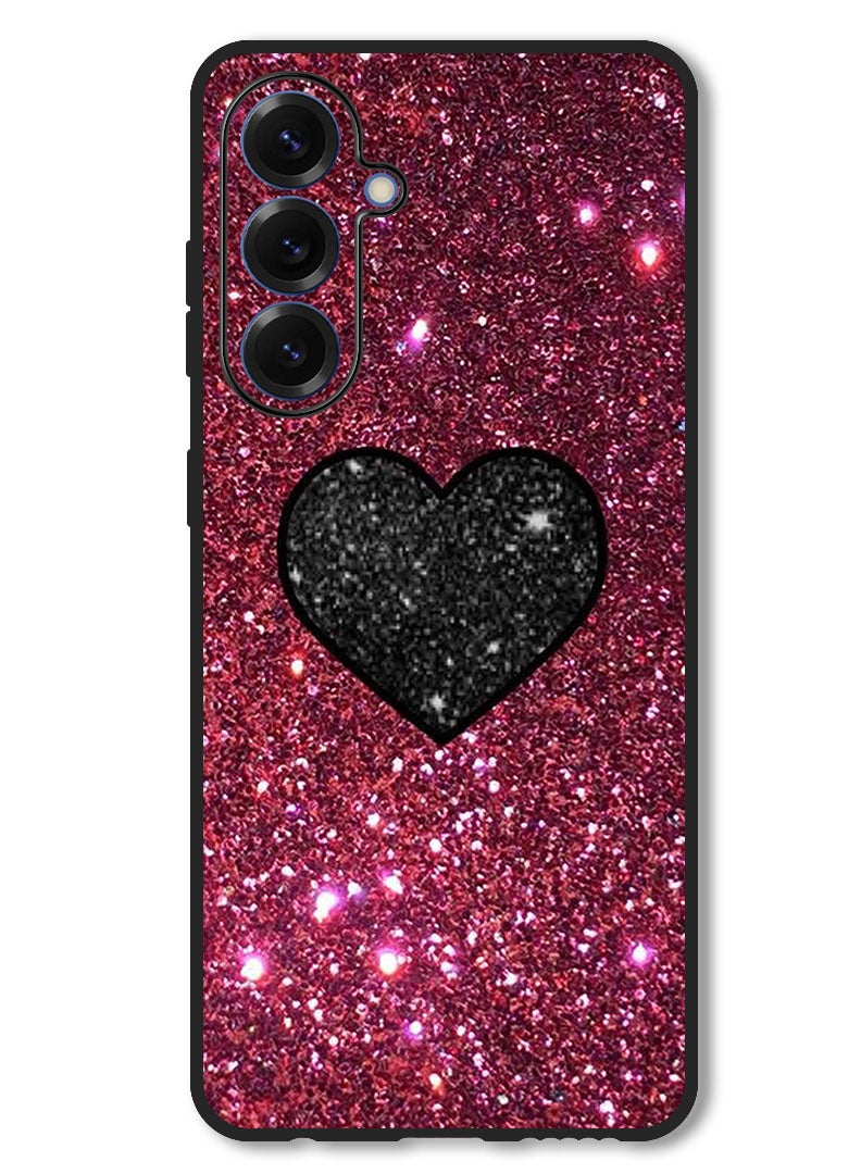 Theodor Case Compatible with Samsung Galaxy A56 Protection Shockproof Bumper Cover Black Heart - Image 1