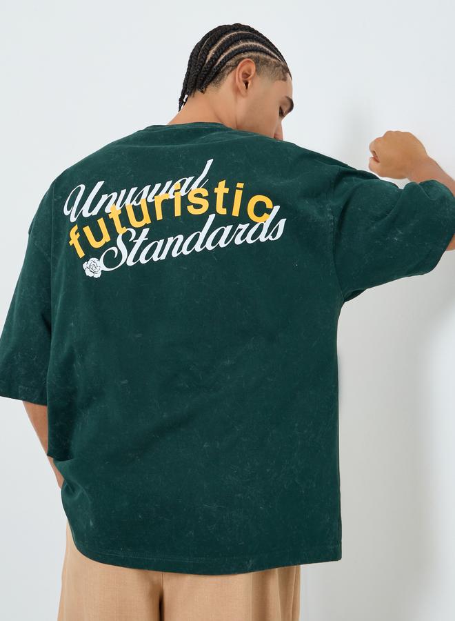 ستايلي تيشيرت بوكسي بطبعة جرافيك - Image 3