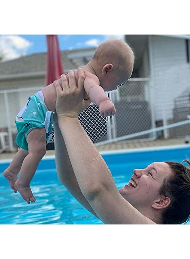 KaWaii Baby Swim Cloth Diapers, Washable Reusable One Size Adjustable to Fits 10-40 lbs Boy & Girl Baby Shower Gifts Swimming Lessons 3-Pack #2 - Image 2