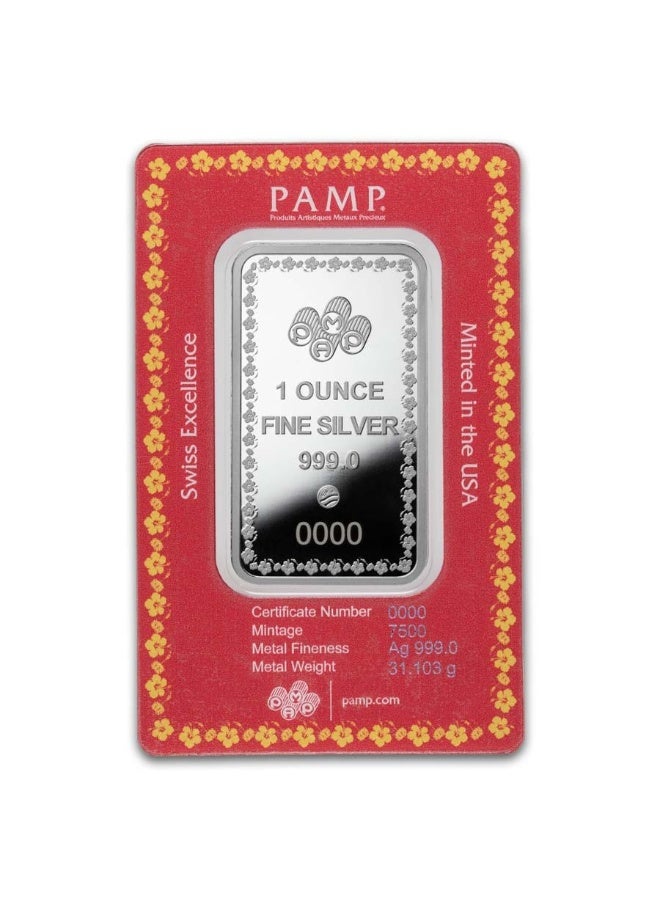 PAMP 1 oz Silver Bar - PAMP Suisse Diwali - Image 2