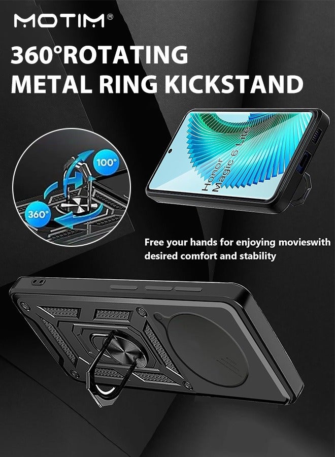 Motim Honor X9b Armor Case Cover with Slide Camera Cover, 360° Rotating Ring Kickstand Bracket, Shockproof Anti-drop Protective Back Cover, Magnetic Car Mount Holder Function  - Image 3