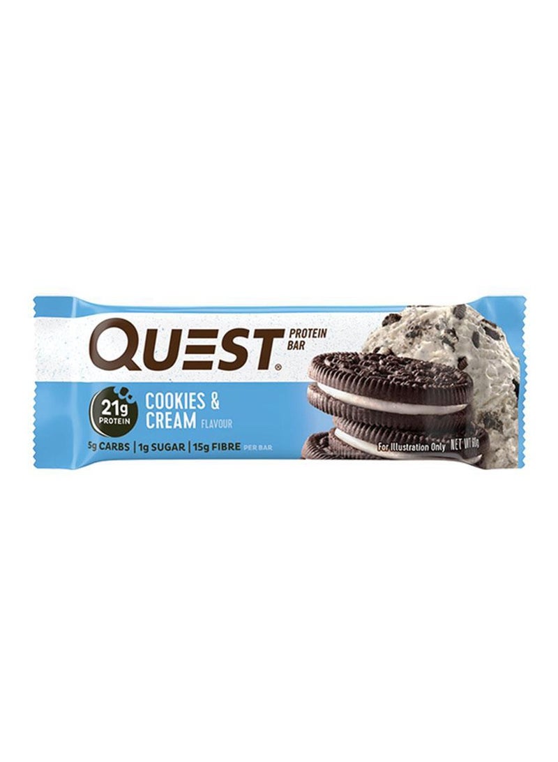 Quest Protein Bar Cookies & Cream 60g Pack of 12 - Image 3