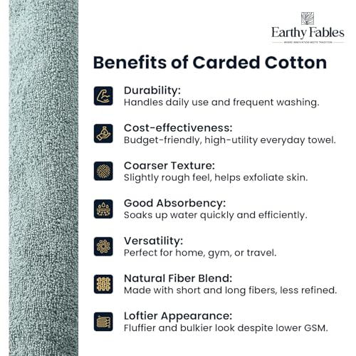 Earthy Fables Nebula Bath Towel – Pure Carded Cotton, Soft, Absorbent, Quick Dry & Skin-Friendly Towel, 140 x 70 cm, 500 GSM, Set of 2 – Seafoam - Image 5