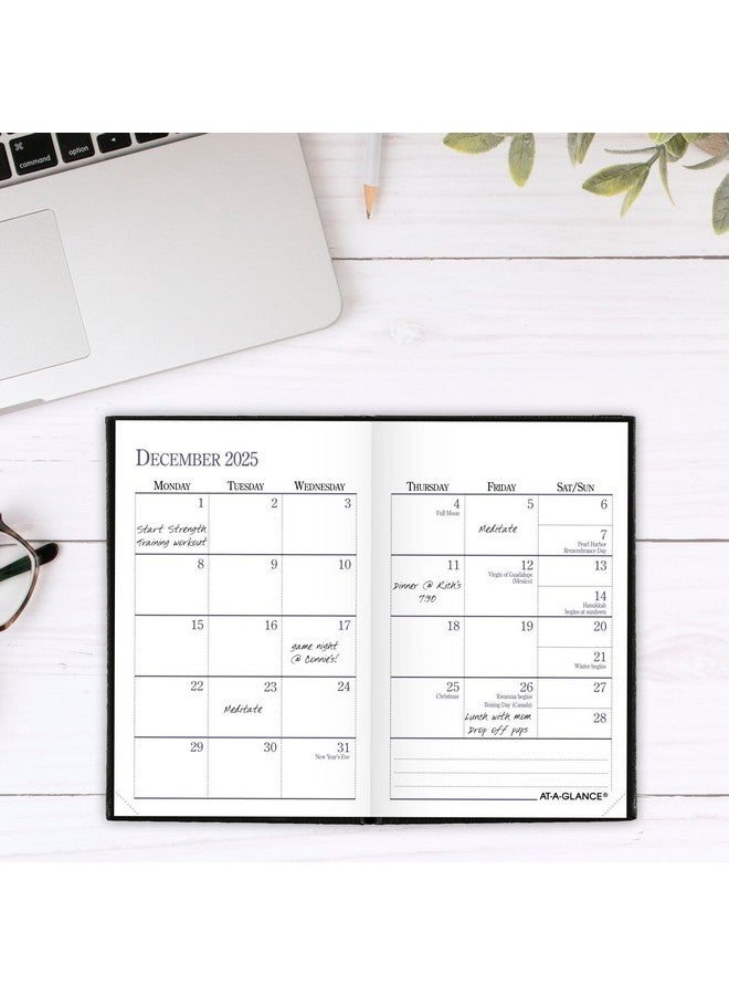 AT-A-GLANCE 2025 Fine Diary, Weekly & Monthly Diary, 2-3/4" x 4-1/4", Pocket Size, Black (72010525) - Image 3