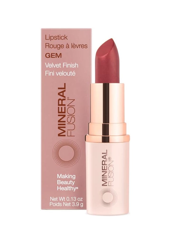 Mineral Fusion Lipstick in Gem - Hydrating Velvet Finish, 0.13 Ounce - Image 1