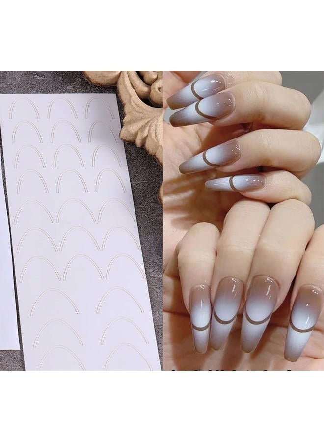 Furimuk 10 Sheets Airbrush Nail Stencils Stickers for Nail Art, 3D Self-Adhesive Butterfly Heart Snowflake French Design Hollow Printing Template Stencil Nail Guide Supplies for DIY Manicure Décor. - Image 5