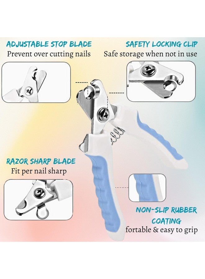 Pet Grooming Tool Combo Of Double Sided Brush And Nail Clipper With Filer (Hair Rake Comb And Nail Cutter) For Dogs, Puppies, Cats, And Kittens (Blue Rake Large + Nail Clipper) - Image 5