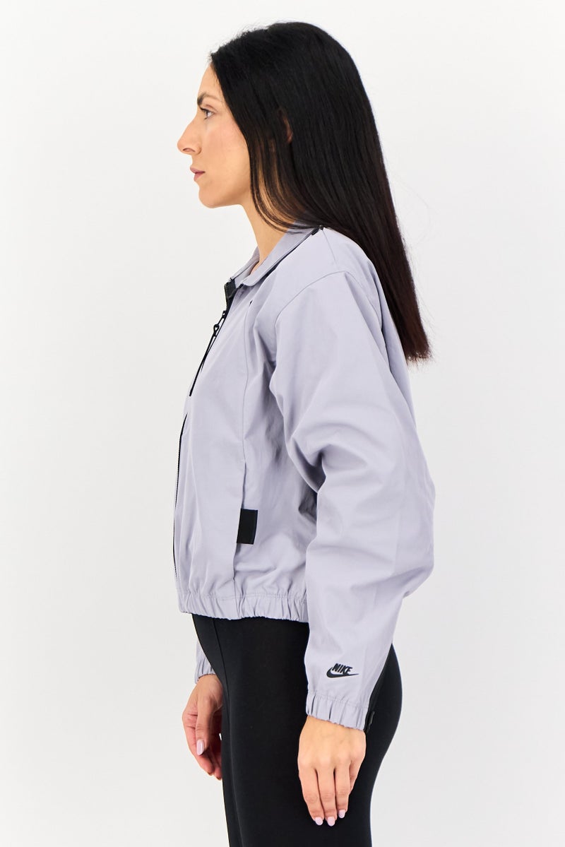 Nike Women Sportswear Fit Long Sleeve Outdoor Jacket, Lavender - Image 3