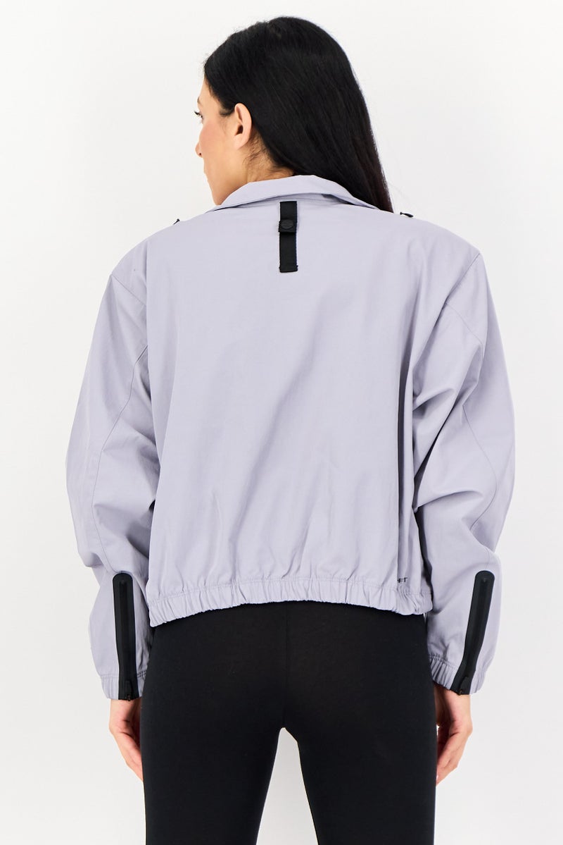 Nike جاكيت خارجي طويل الأكمام للنساء، رياضي، لافندر - Image 2