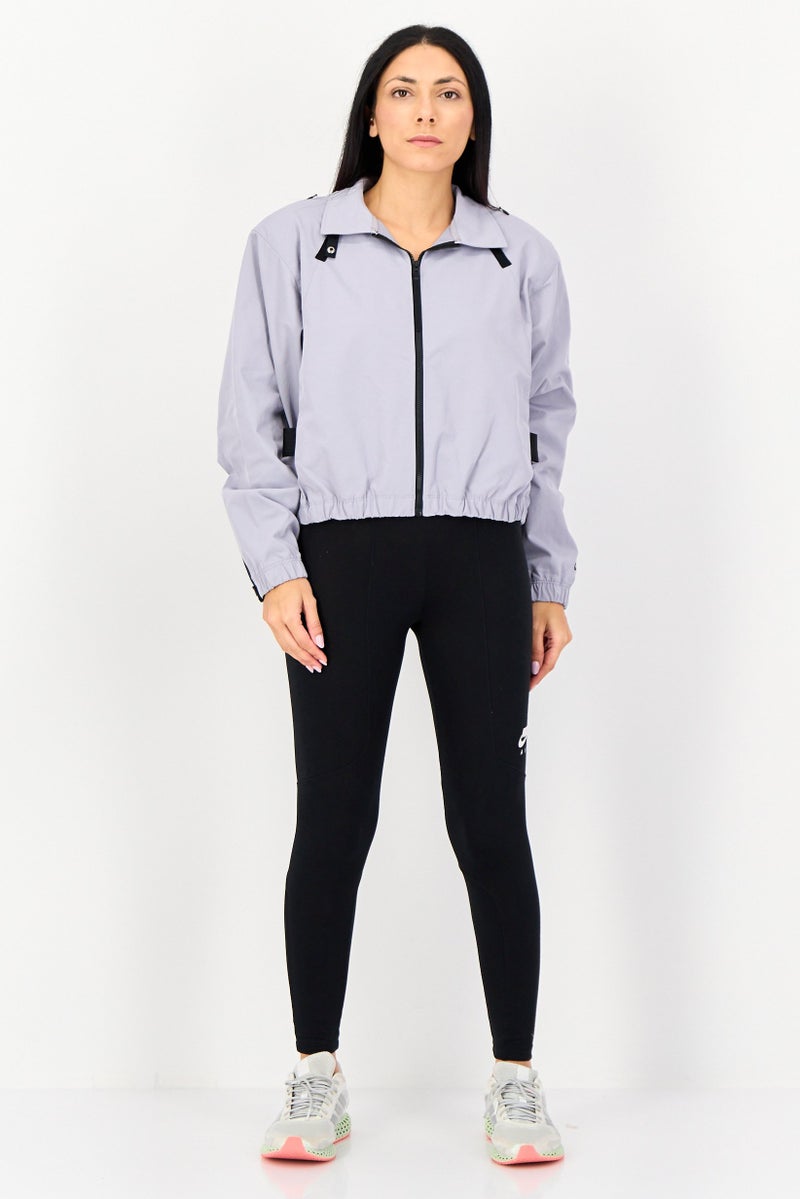 Nike جاكيت خارجي طويل الأكمام للنساء، رياضي، لافندر - Image 4