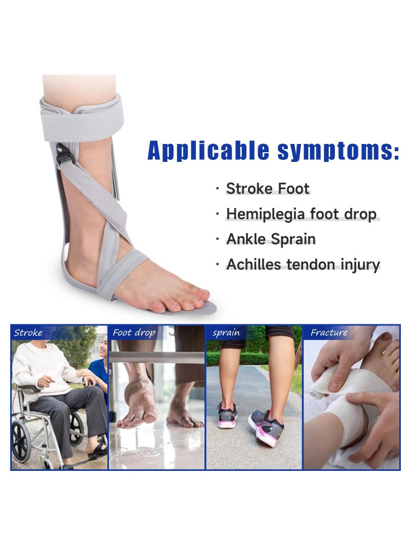 Sweet seven Foot Drop Brace - Ankle Foot Orthosis for Foot Drop, Stroke, Hemiplegia - Tendon & Calf Stretching - Straight Right Angle Support (M, Right) - Image 3