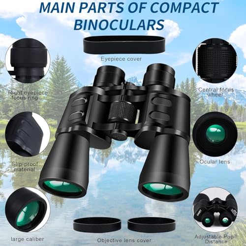Tobo 20X50 Binoculars for Adults High Powered with Low Light Vision，Large View Waterproof Binoculars for Bird Watching Hunting Concert Traveling Theater Opera Sightseeing TD-1432IM - Image 2