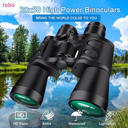 Tobo 20X50 Binoculars for Adults High Powered with Low Light Vision，Large View Waterproof Binoculars for Bird Watching Hunting Concert Traveling Theater Opera Sightseeing TD-1432IM - Image 3