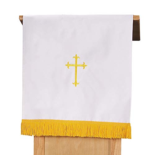 Autom Pulpit Scarf W/Crss: Red/Wht - Image 2