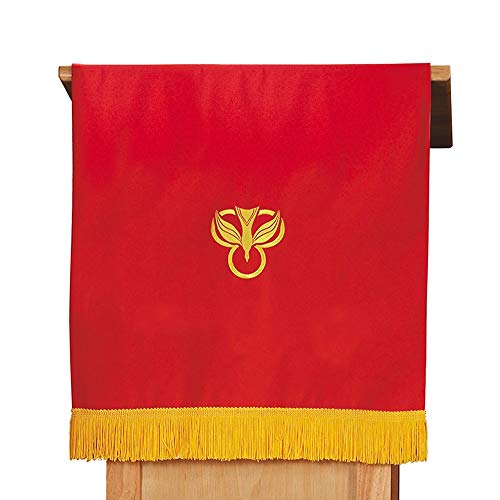 Autom Pulpit Scarf W/Crss: Red/Wht - Image 4