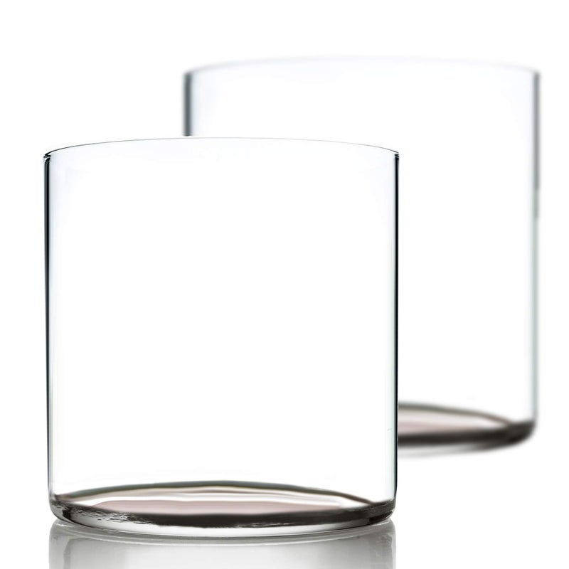 Amehla Amehla Bare Ultra Thin Cocktail Glasses 12ounce Double Old Fashioned Whiskey Glasses  Bar Set for use as Mixed Drinking Cup  Bourbon Tumblers or Minimalist H20 Water Drinking Glass  2