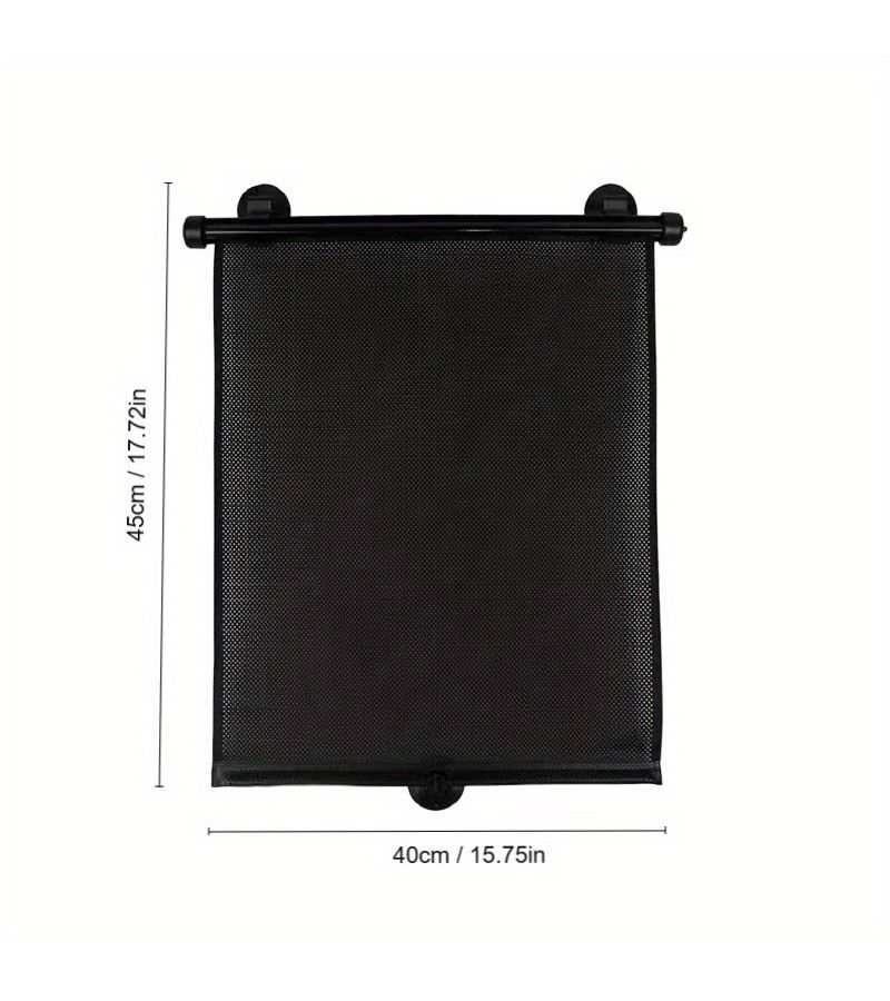 Set Of 1 4 6 8 Retractable Car Window Sunshade Black 45x50 cm Adjustable Side Window Heat Insulation Cover Easy To Install Blocks UV Rays Keeps Car Cool - Image 2