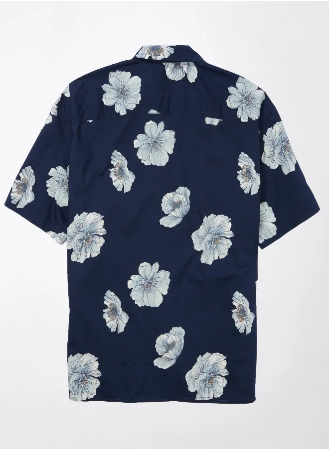American Eagle AE Tropical Button-Up Poolside Shirt