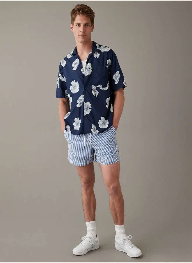 American Eagle AE Tropical Button-Up Poolside Shirt