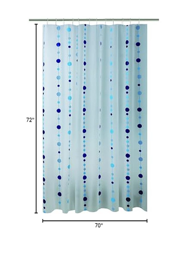 Bath Bliss 70” x 72” PEVA Shower Curtain | 12 Rust Proof Metal Grommets | Reinforced Header | Waterproof | Chandelier Design | Blue - Image 3