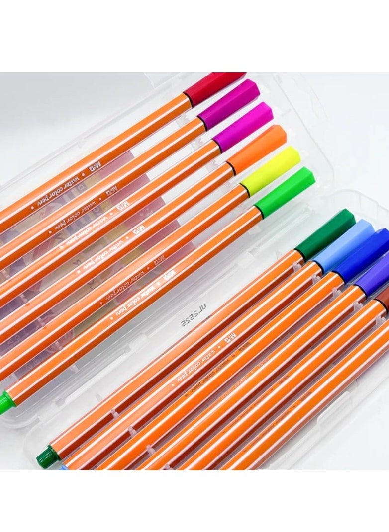 M&G M&G Chenguang Flowmaster Water Color Pen 12 colors - No:ACP901DN  - Image 2