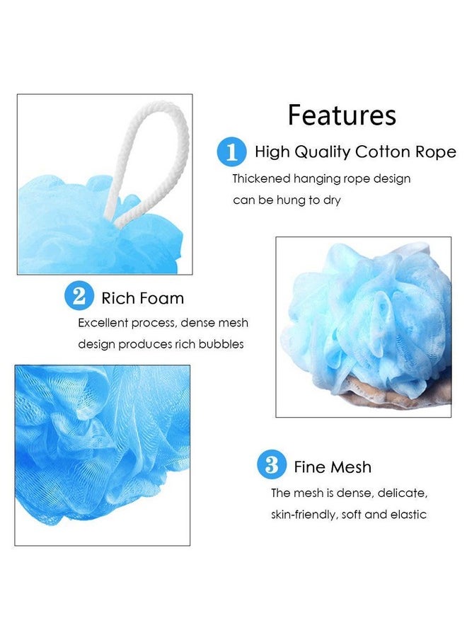 انكريزما إسفنجة استحمام من Incrizma Shower Loofah، كرة تقشير شبكية، منظف للجسم، منظف رغوة كبيرة، تقشير مع إكسسوارات استحمام تجميلية (مجموعة من قطعتين، برتقالي)  - Image 2