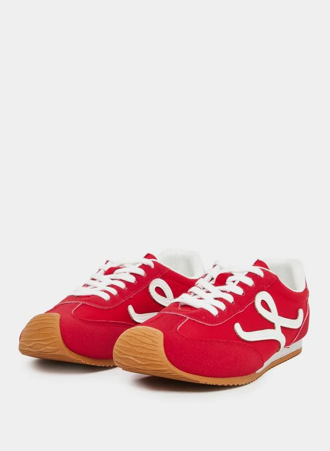 Styli Styli Logo Detail Lace Up Sneakers