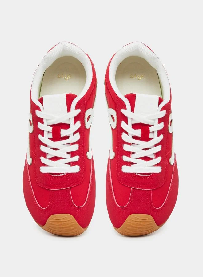 Styli Logo Detail Lace Up Sneakers