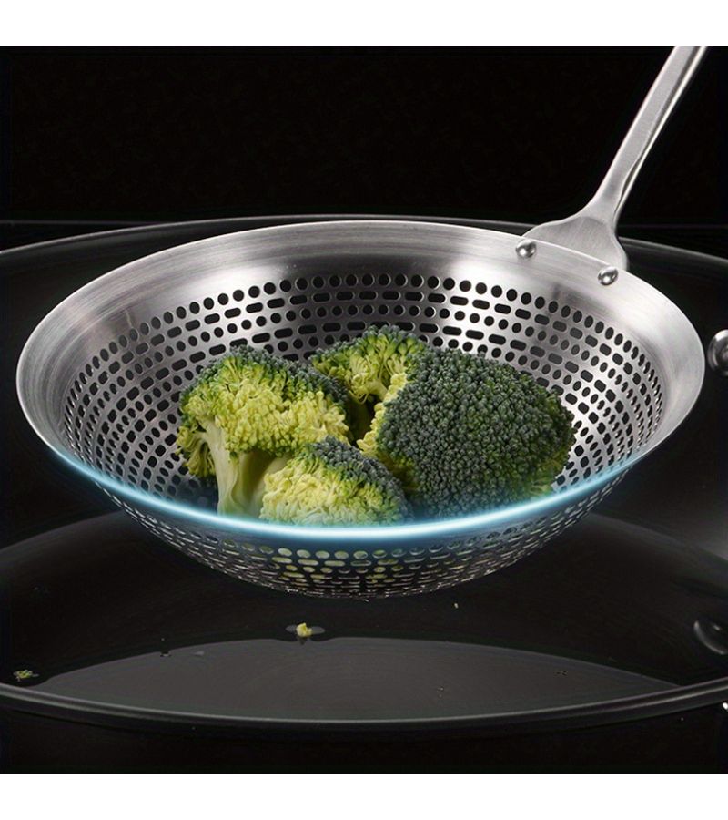 Stainless Steel Large Colander Kitchen Cooking Strainer Spoon Model M - Image 2