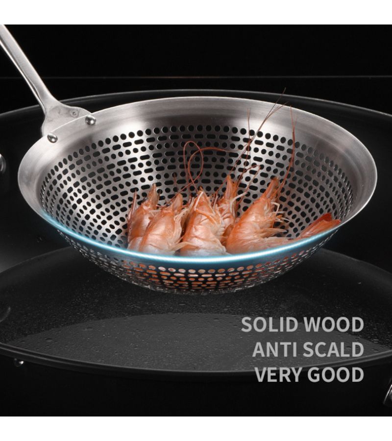 Stainless Steel Large Colander Kitchen Cooking Strainer Spoon Model M - Image 3