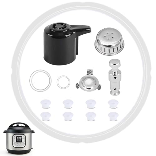 Fuator 13 Pcs Instant Pot Sealing Ring 6Qt Steam Release Valve Original Instant Pot Parts Replacement with 8 Silicone Caps, Steam Release Handle for IP Duo 3, 5, 6 Qt, Plus 6 Quart InstaPot parts - Image 1