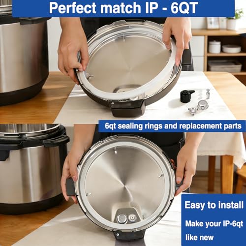 Fuator 13 Pcs Instant Pot Sealing Ring 6Qt Steam Release Valve Original Instant Pot Parts Replacement with 8 Silicone Caps, Steam Release Handle for IP Duo 3, 5, 6 Qt, Plus 6 Quart InstaPot parts - Image 3