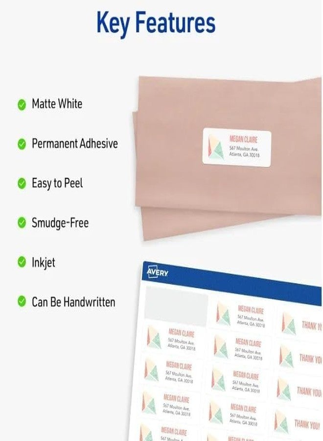 Blank Labels Easy Peeling Printable Address Shipping Labels, 1" x2 5/8" | Customizable Sticker | White | 300 Blank Mailing and Shipping Labels | Inkjet and Laser Printer Guaranteed | Blank Labels - Image 2