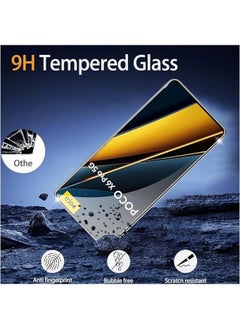 Generic 2+2 Pack Compatible with Xiaomi Poco X6 Pro 5G Screen Protector Camera Lens Protector, 9H Hardness Anti-Scratch Tempered Glass flim,Anti-Fingerprint,Anti-Scratch  - Image 2
