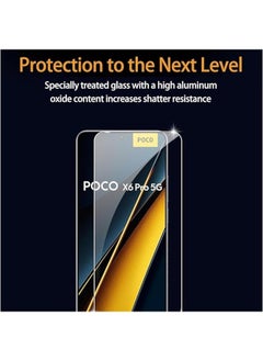 Generic 2+2 Pack Compatible with Xiaomi Poco X6 Pro 5G Screen Protector Camera Lens Protector, 9H Hardness Anti-Scratch Tempered Glass flim,Anti-Fingerprint,Anti-Scratch  - Image 5