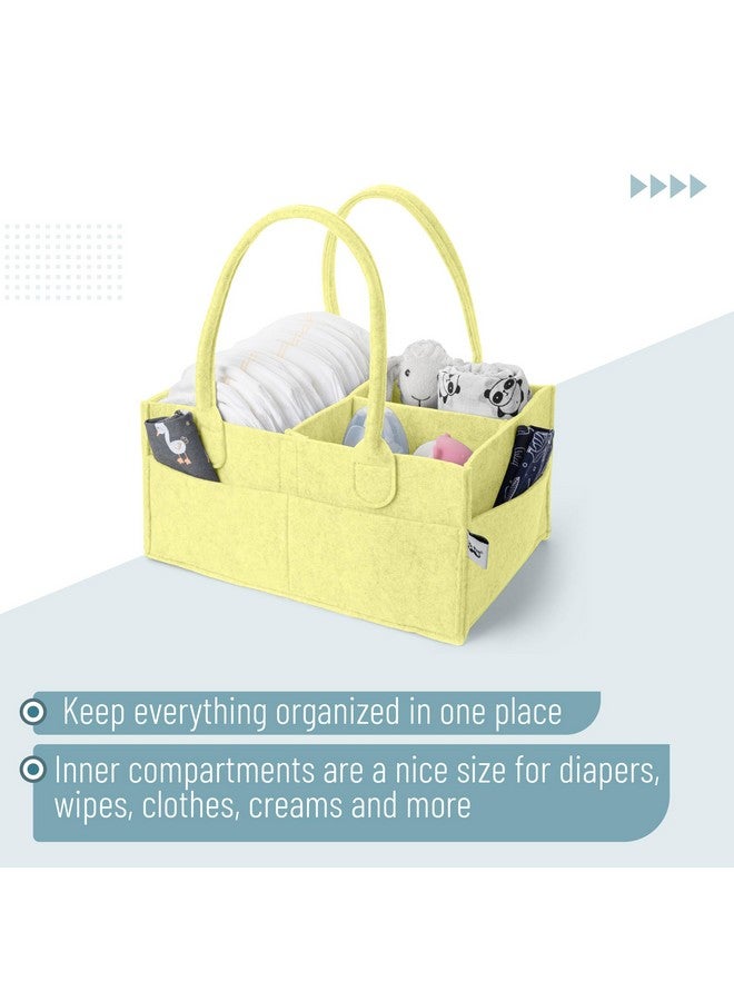 Mr. Pen Mr. Pen- Baby Diaper Caddy Organizer, Lemon Glow, Baby Caddy Organizer with Handle, Compact Size, Collapsible & Portable  - Image 3
