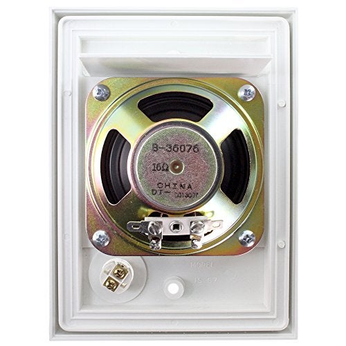 Broan Nutone IS-67WH White Wall-Mounted Door Speaker with Lighted Pushbutton - Image 3