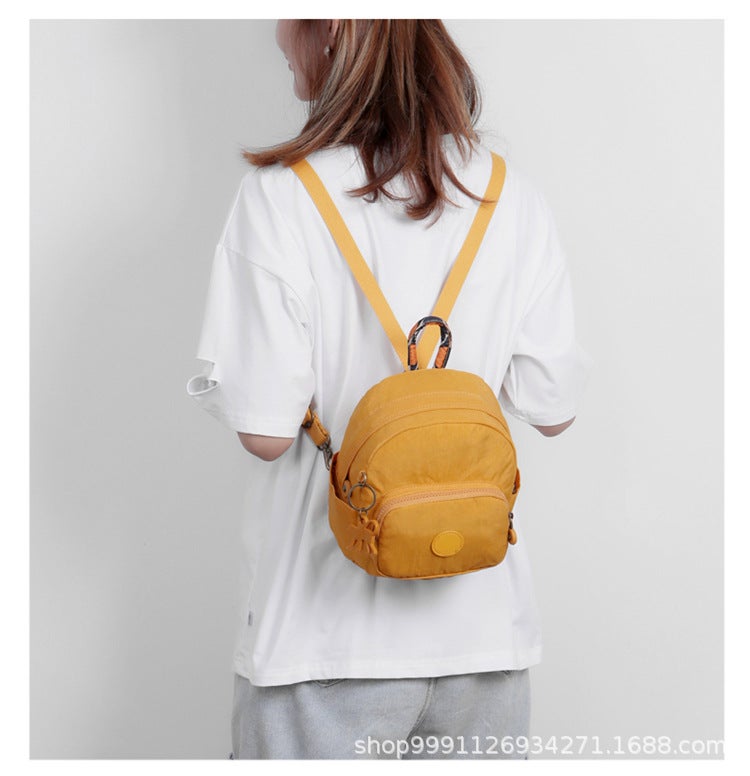 Cute Monkey Mini Backpack Versatile Womens Satchel Sunset Yellow