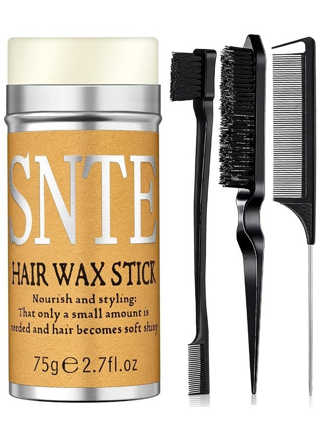 Samnyte 4 Packs Hair Wax Stick, Slick Back Hair Brush, Edge Brush, Rat Tail Comb for Flyaways - Teen Girl Gifts Trendy Stuff - Kids Hair Accessories for Women - Image 1