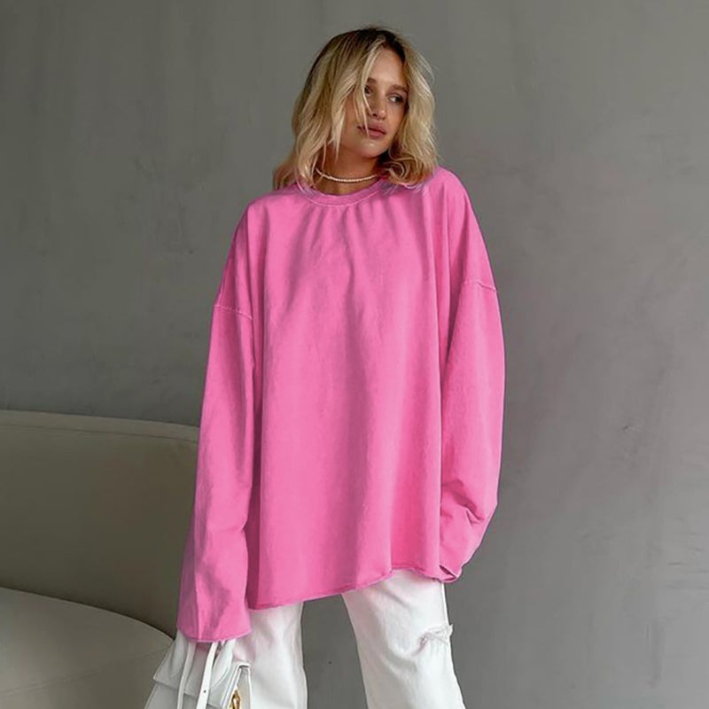 2024 Spring Pink Long Sleeve Tee Pink - Image 1