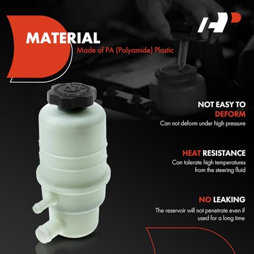 A-Premium Power Steering Reservoir/Tank with Cap Compatible with Dodge Grand Caravan 2011-2020 & Chrysler Town & Country 2011-2016 & Ram C/V 2012-2015 - Image 2