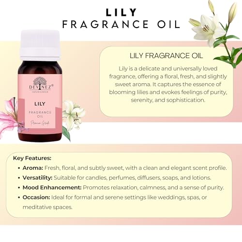 Devinez Lilly, Rajnigandha Aroma Oil for Diffuser/Ultrasonic Aroma Diffuser/Tealight Diffuser/Reed Diffuser, 30ml Each - Image 3