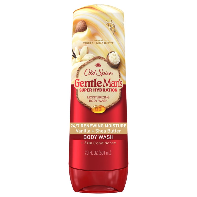 Old Spice Body Wash GentleManâ€™s Super Hydration for Men, 24/7 Renewing Moisture, Gentle on Skin with Skin Conditioners, Vanilla + Shea Butter Scent, 20 oz - Image 1