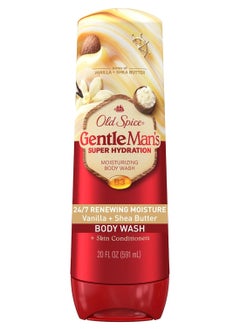 Old Spice Body Wash GentleMan’s Super Hydration for Men, 24/7 Renewing Moisture, Gentle on Skin, Vanilla + Shea Scent, 20 fl oz