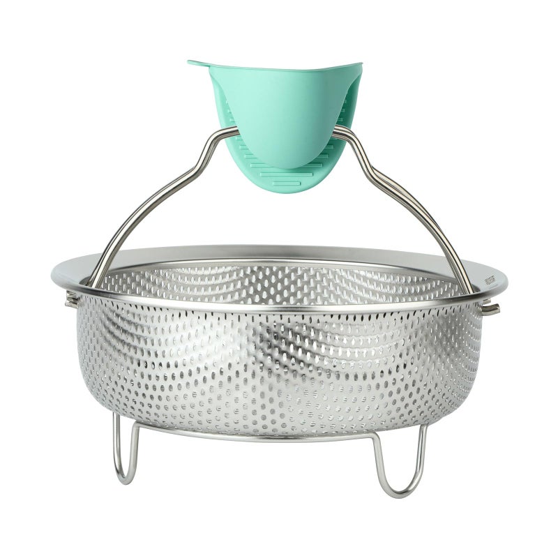 YENXIKU Stainless Steel Steamer Basket Pot Insert for Vegetable Dumpling Fruits MultiPurpose Mesh Strainer for Cooking - Image 2