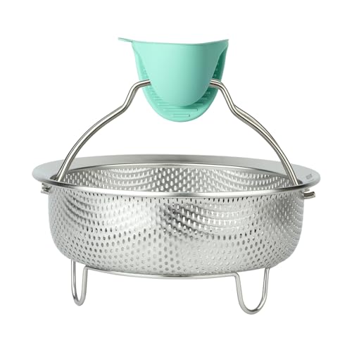 YENXIKU Stainless Steel Steamer Basket Pot Insert for Vegetable Dumpling Fruits MultiPurpose Mesh Strainer for Cooking - Image 1