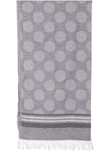 Rosa Bianca Black Striped Gray Polka Dot Pattern Jacquard Peshtamal 